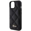 Guess GUHCP15SPSQSQSK iPhone 15 / 14 / 13 6.1 czarny/black hardcase Quilted Metal Logo